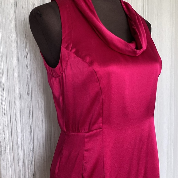 Cassis 100% Silk sheath midi dress! Special occasion, evening! Size 4 - Picture 3 of 14